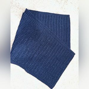 Blue cute knit warm scarf wrap shawl